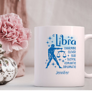 Libra Zodiac Personalisierte Merkmale Horoskop Kaffeetasse