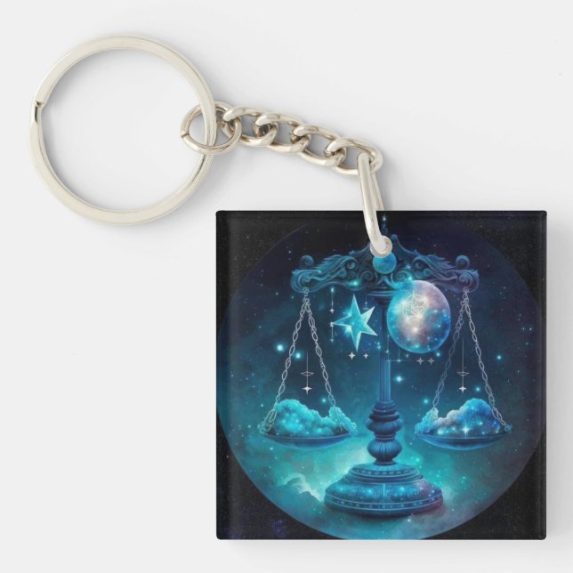 Libra Zodiac Schlüsselanhänger (Vorderseite)