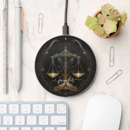 Libra zodiac schwarz und gold