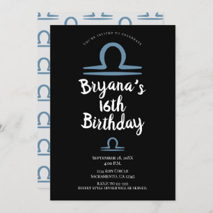 LIBRA Zodiac September Geburtstagsastrologie  Einladung