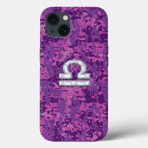 Libra Zodiac Sign auf Fuchsia Camouflage Case-Mate iPhone Hülle
