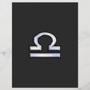 Libra Zodiac Sign auf Schwarzer Schlange Hautdekor Flyer