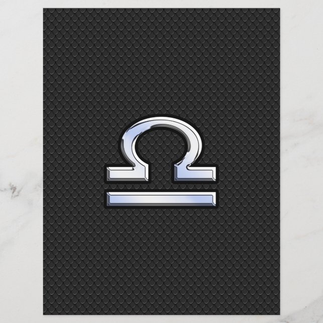 Libra Zodiac Sign auf Schwarzer Schlange Hautdekor Flyer (Vorne)