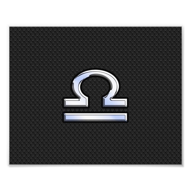 Libra Zodiac Sign auf Schwarzer Schlange Hautdekor Fotodruck (Vorne)