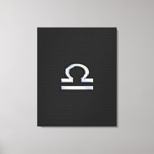 Libra Zodiac Sign auf Schwarzer Schlange Hautdekor Leinwanddruck