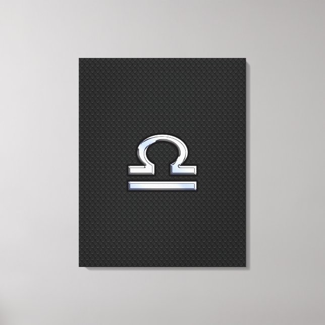 Libra Zodiac Sign auf Schwarzer Schlange Hautdekor Leinwanddruck (Vorderseite)