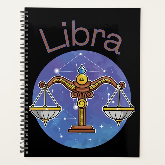 Libra Zodiac Sign Calendar Planner Planer (Vorderseite)