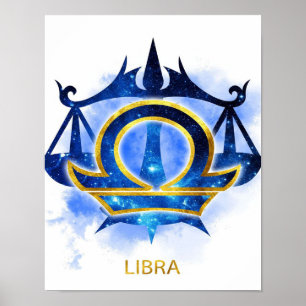 Libra Zodiac Sign- Funny Libra Zodiac Lover Gesche Poster