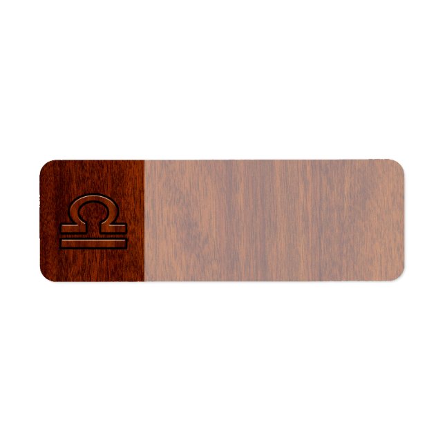 Libra Zodiac Sign on Mahogany Style Print (Vorne)