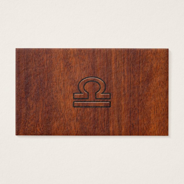 Libra Zodiac Sign on Mahogany Style Print (Vorderseite)