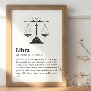 Libra Zodiac Sign Poster
