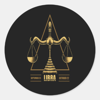 Libra Zodiac Sign Runder Aufkleber