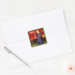 Libra Zodiac Sign Scales Geburtstagsparty Quadratischer Aufkleber