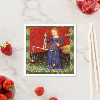 Libra Zodiac Sign Scales Geburtstagsparty Serviette