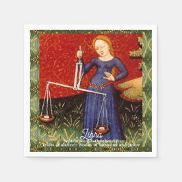 Libra Zodiac Sign Scales Geburtstagsparty Serviette