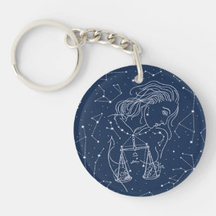 Libra Zodiac Sign Schlüsselanhänger