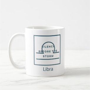 Libra Zodiac Sign Spaß Zitat Blue Text Geburtstag Kaffeetasse