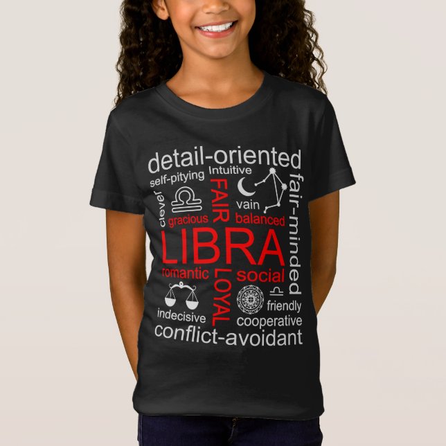 Libra Zodiac Sign T-Shirt (Vorderseite)