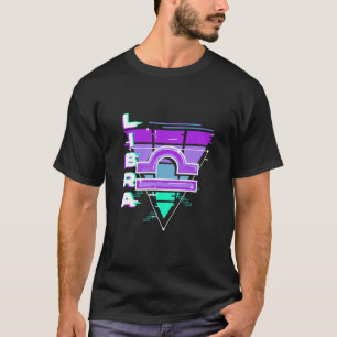 Libra Zodiac Sign Vaporwave Ästhetik 80er 90s für T-Shirt