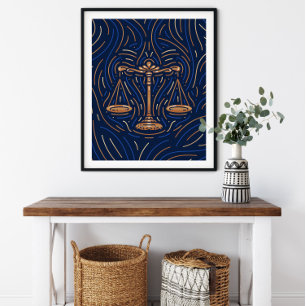 Libra Zodiac Sign Zodiac Digital Print Poster