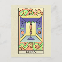 Libra Zodiac Signa Abstrakte Kunst Vintag