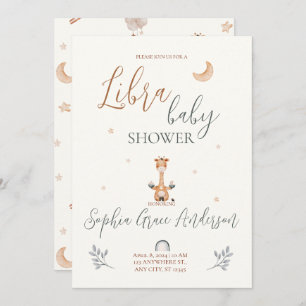 Libra Zodiac signa Baby-Dusche Einladung
