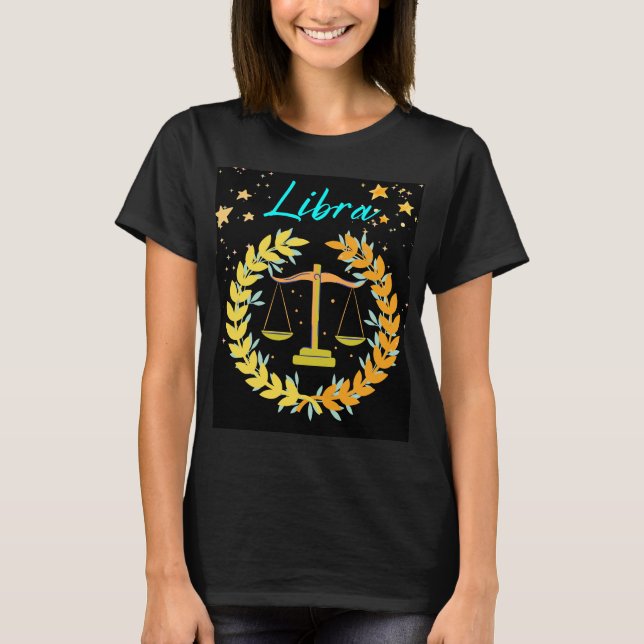 Libra Zodiac Signature Horoskop Astrologie Frauen T-Shirt (Vorderseite)