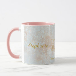 Libra Zodiac Star Sign Celestial Monogram Glitzer Tasse