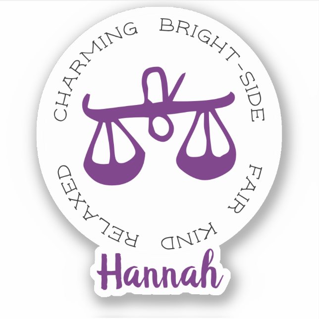 Libra Zodiac Star Sign Features Aufkleber (Vorderseite)