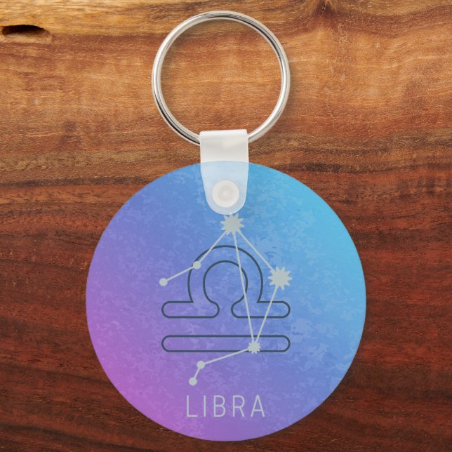 Libra Zodiac Star Sign Horoskop Constellation Schlüsselanhänger (Vorderseite)