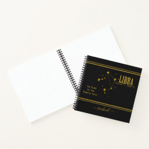 Libra Zodiac Star Sign Notebook Notizbuch