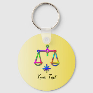 Libra Zodiac Star Sign Rainbow Schlüsselanhänger