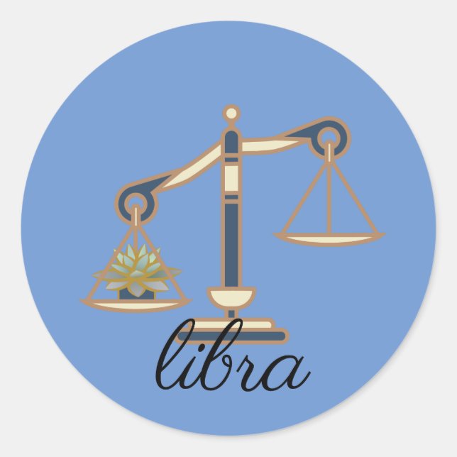 Libra Zodiac Stickers for Women, Small Business (Vorderseite)
