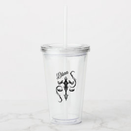Libra Zodiac-Symbol Acryltrinkbecher