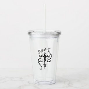 Libra Zodiac-Symbol Acryltrinkbecher