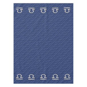 Libra Zodiac-Symbol auf Blue Digital-Camouflage Tischdecke