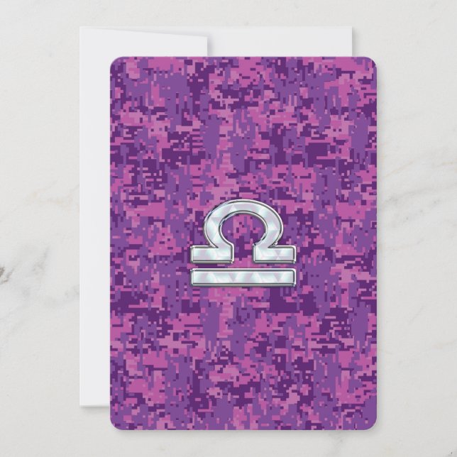 Libra Zodiac-Symbol auf der Fuchsia Digitalen Camo (Vorderseite)