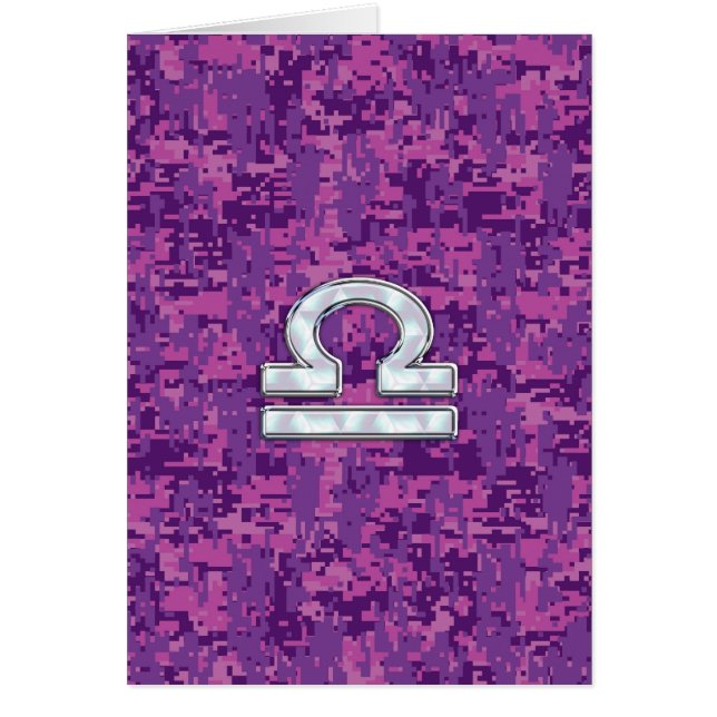 Libra Zodiac-Symbol auf der Fuchsia Digitalen Camo (Vorne)