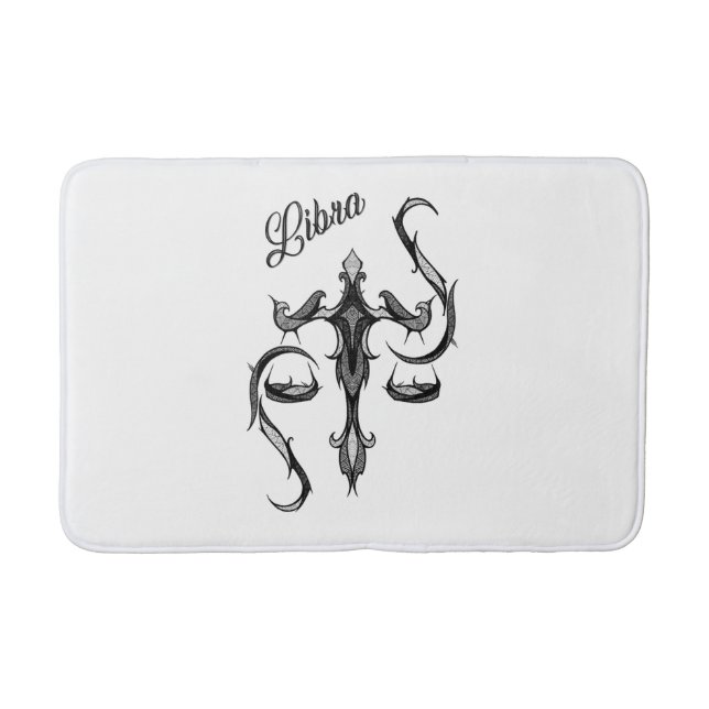 Libra Zodiac-Symbol Badematte (Vorderseite)