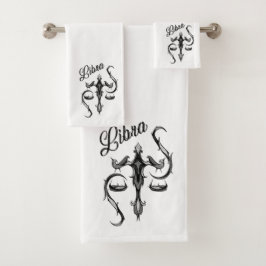 Libra Zodiac-Symbol Badhandtuch Set