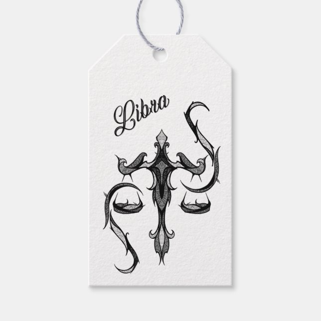Libra Zodiac-Symbol Geschenkanhänger (Vorderseite)