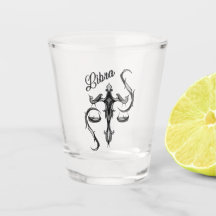 Libra Zodiac Symbol Glass