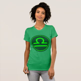 Libra Zodiac Symbol Green Mix T-Shirt