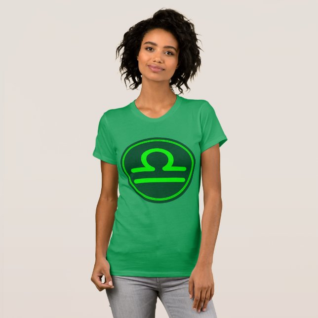 Libra Zodiac Symbol Green Mix T-Shirt (Vorne ganz)