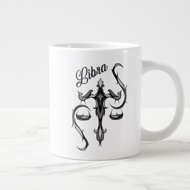 Libra Zodiac-Symbol Jumbo-Tasse (Rechts)