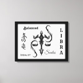 Libra Zodiac-Symbol Leinwanddruck