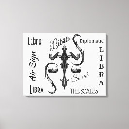 Libra Zodiac-Symbol Leinwanddruck