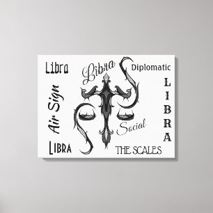 Libra Zodiac-Symbol Leinwanddruck