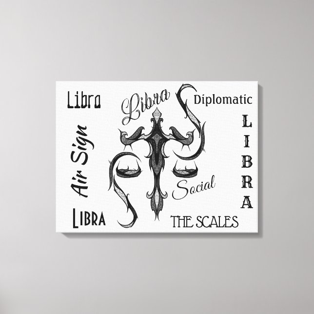 Libra Zodiac-Symbol Leinwanddruck (Vorderseite)