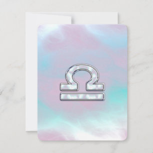 Libra Zodiac Symbol Mutter von Perlenstil